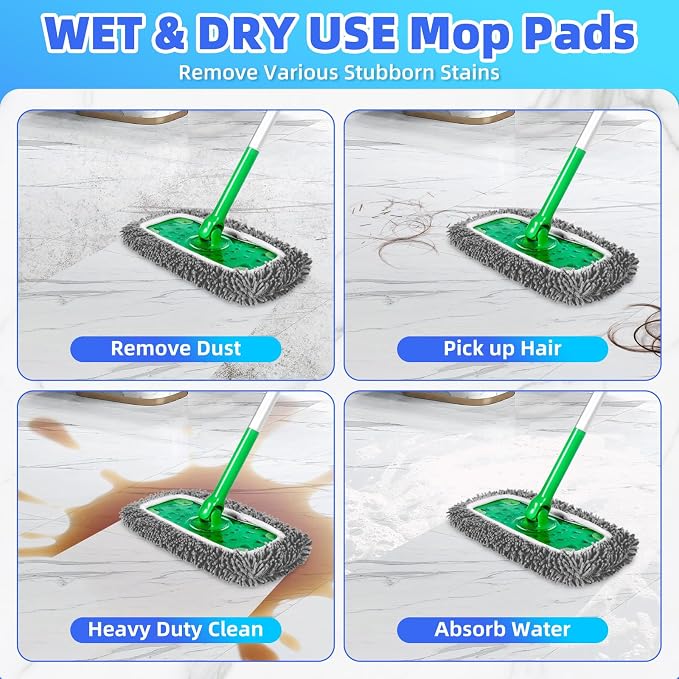 Reusable Microfiber Mop Pads Compatible - Image 4