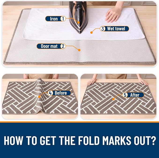 OLANLY Large Indoor Door Mat, 59x35 Inch, Dirt Resistant and Absorbent - Image 8