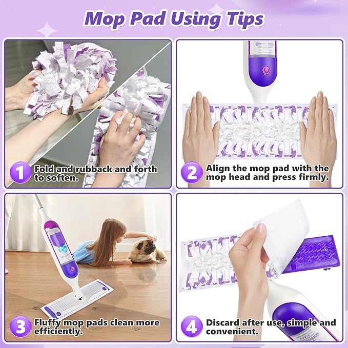 Mop Pads Refills for Swiffer Power Mop: 30 Pcs Wet Dry Disposable Pad for - Image 6