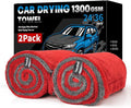 2 Pack XL Car Drying Towel – 1300GSM Ultra Absorbent Microfiber, Twisted Loop by Unknown