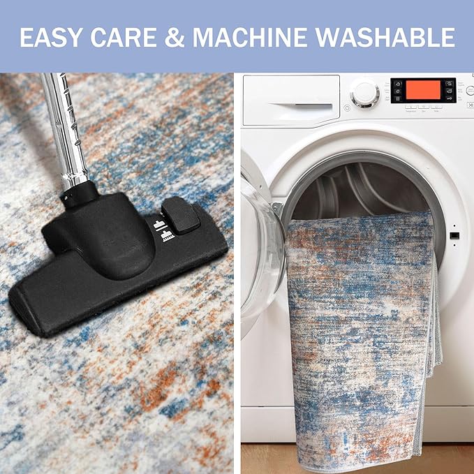 IOHOUZE Abstract Runner Rug 3x18 Ft Extra Long Washable Runners - Image 3