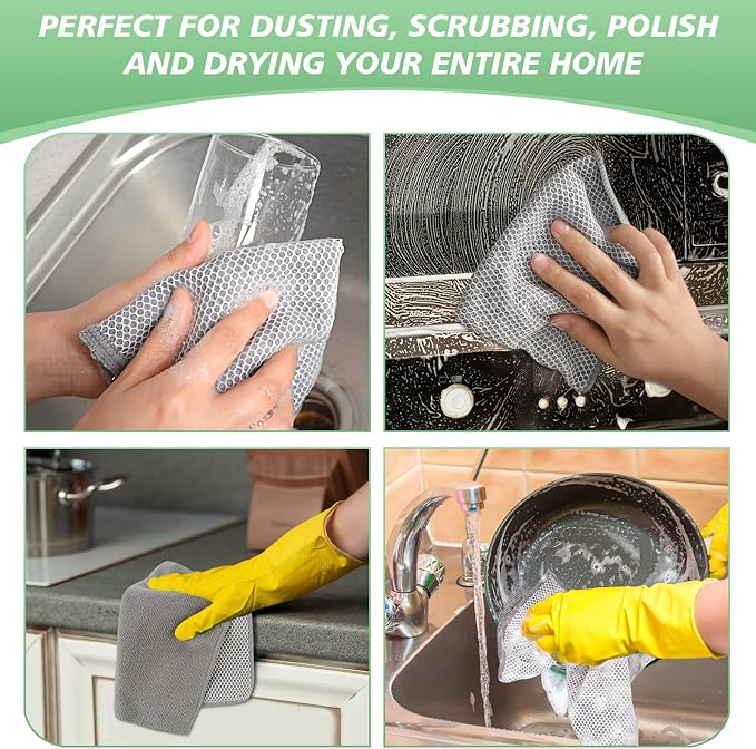 SINLAND Absorbent Microfiber Dish Cloths - Image 7
