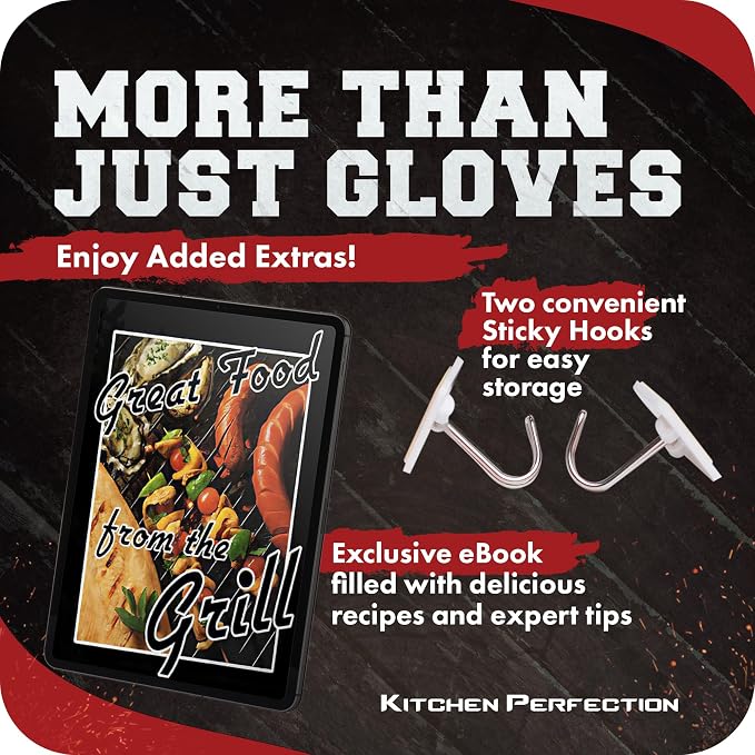 KITCHEN PERFECTION S Silicone Smoker Oven Gloves - Image 4