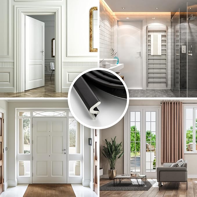 Ravinte Weather Stripping Door Seal Strip Soundproof "Q" Foam Weather Stripping - Image 8