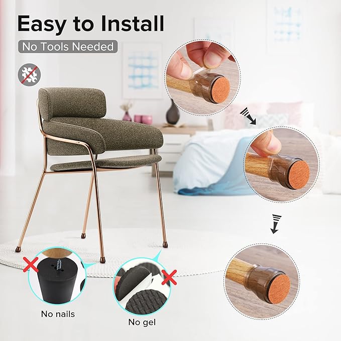 24PCS Upgraded Silicone Chair Leg Floor Protectors - Image 5