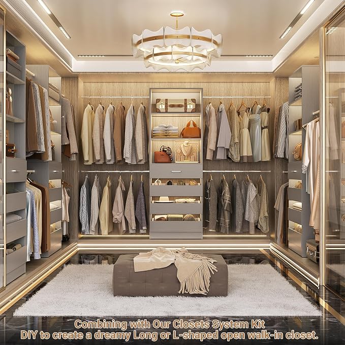 Aheaplus Closet System, 4-9Ft Closet Organizer - Image 5