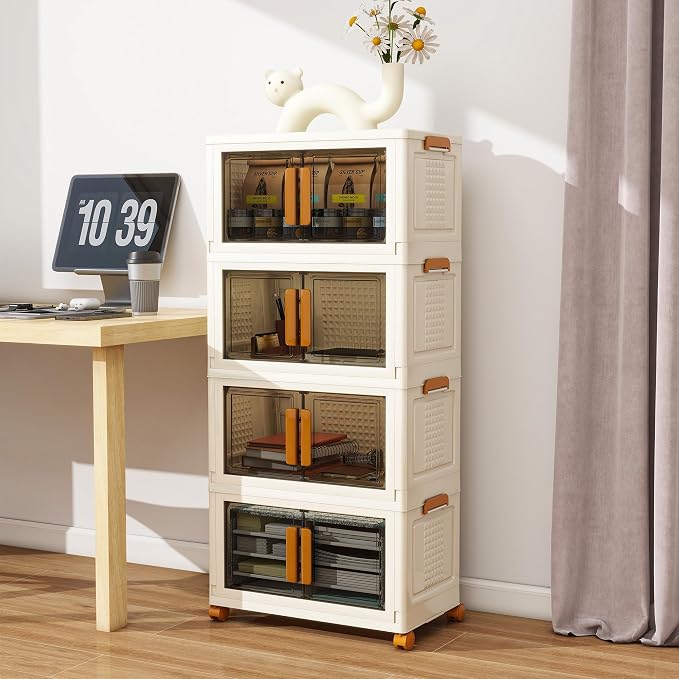 4 Tier Stackable Plastic Storage Bins - Image 6