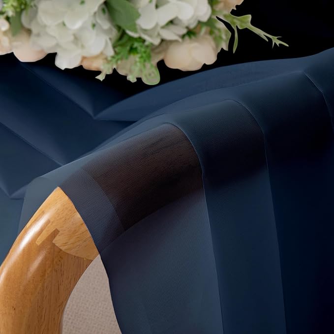 Chyhomenyc Sheer Window Valance Curtains, 42x14 Inches Light Filtering Valances - Image 2