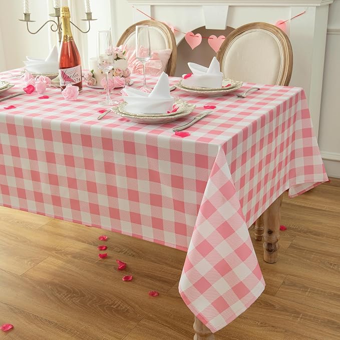 Classic Gingham Buffalo Tablecloth Fabric - Image 9