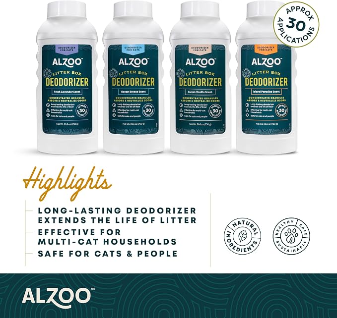 ALZOO Cat Litter Deodorizer, Concentrated Granules Absorb & Help Neutralize - Image 5