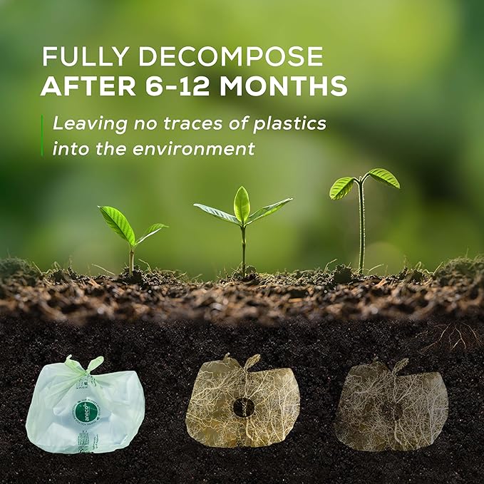 ANECO 100% Compostable Food Waste Bags 2.6 Gallon - Image 5