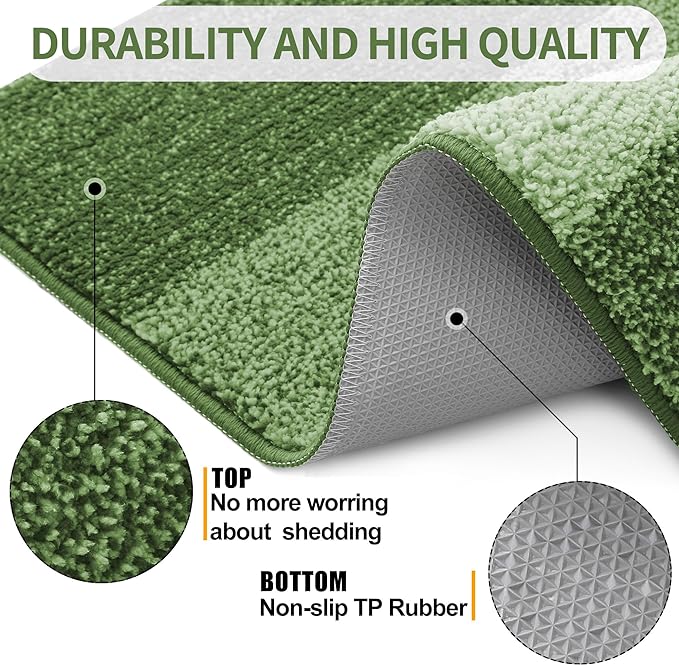 Kitinjoy Indoor Outdoor Door Mat, 48x32 Non-Slip Absorbent Dirt Trapper - Image 3