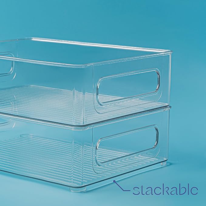 Plastic Food Storage 8 Pack Clear Container Bin - Image 5