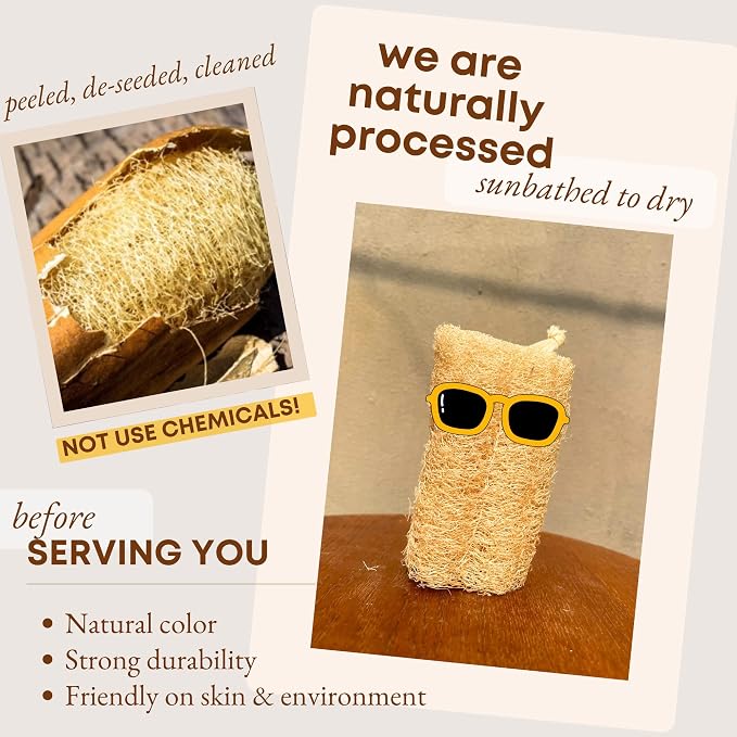 Natural Loofah Dish Sponge - Image 3