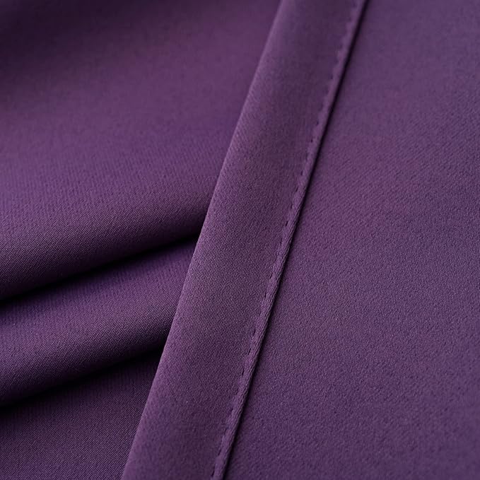 Pickluc Purple Cafe Half Window Curtain, 30 Inches Length, Rod Pocket Small - Image 4