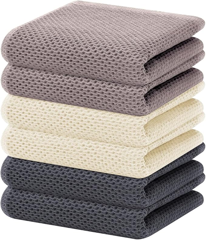 Homaxy 100% Cotton Waffle Weave Kitchen Dish Towels, Ultra Soft Absorbent Quick by Homaxy