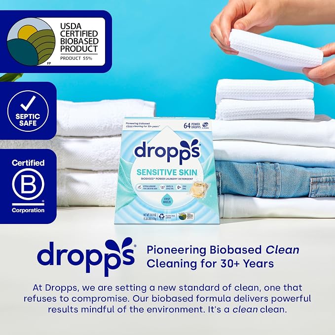 Dropps Sensitive Skin Laundry Detergent Pods, Crisp Breeze - Image 6