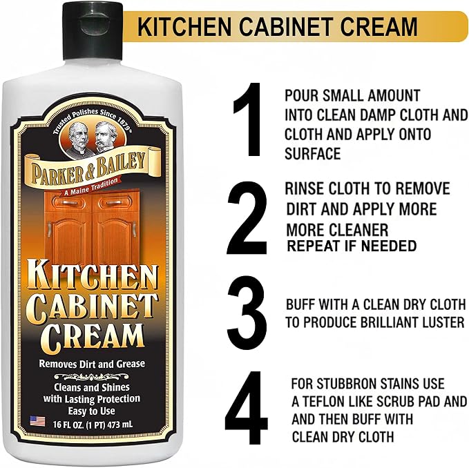 Parker and Bailey Kitchen Cabinet Cream-Wood Cleaner-Grease Remover 16 oz - Image 5