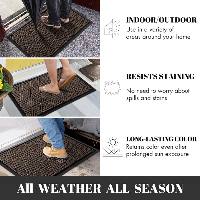 Yimobra Large Door Mat 47x24, All-Weather Waterproof Non-Slip Welcome Matt - Image 6