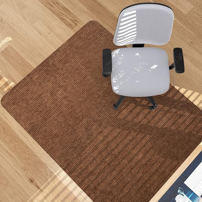 Placoot Desk Chair Mat for Hardwood Floor Corduroy Surface 1/6" Thick 55"x35" by PlacootChairMat