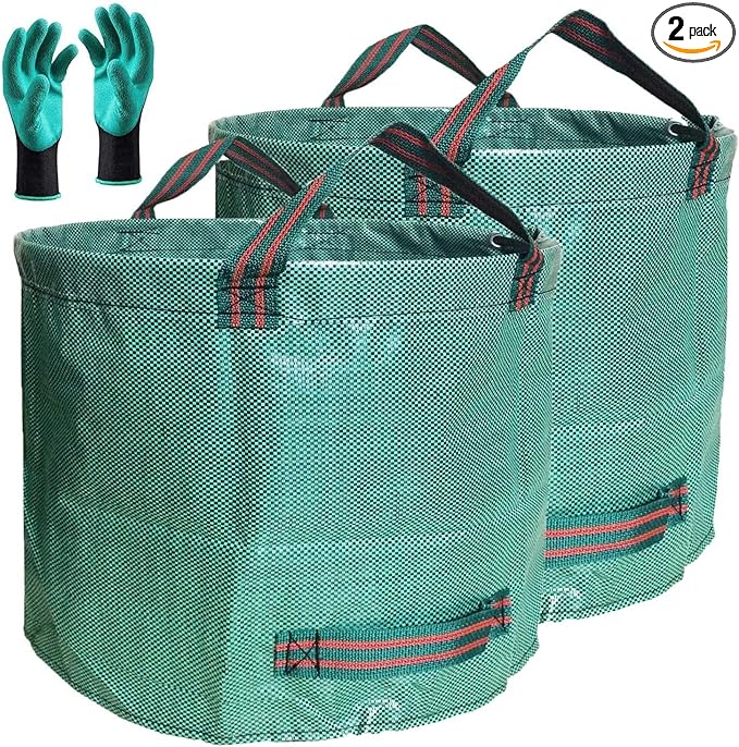 Professional 2-Pack 137 Gallon Lawn Garden Bags Large Yard Waste Bags by TespherCreationsforYardWorkLawnsCarePatioGardeningOutdoorCampingandRVTrips