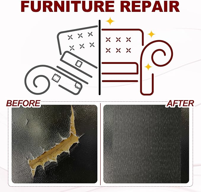 PATIKIL 70x4.4 Inch Linen Repair Tape, Repair Fabric Patch Self Adhesive Couch - Image 4