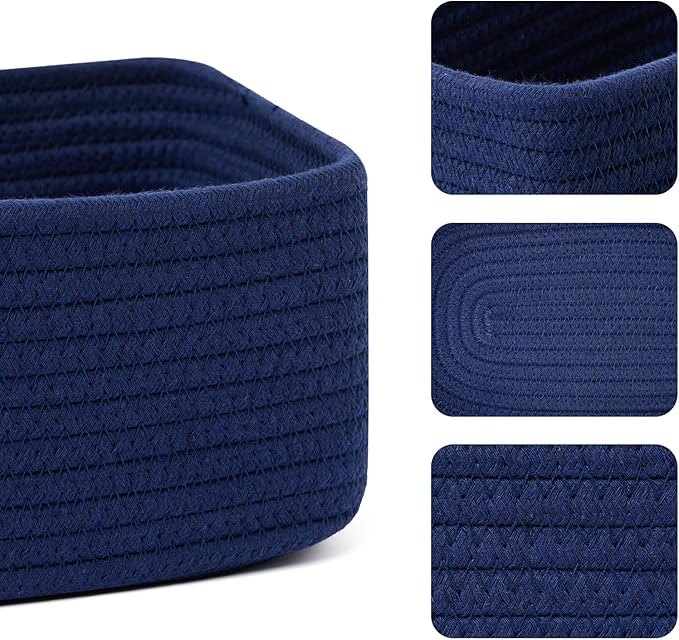 Small Storage Baskets for Organizing | Closet Organizer Bins | Shelf Toy Basket - Image 2