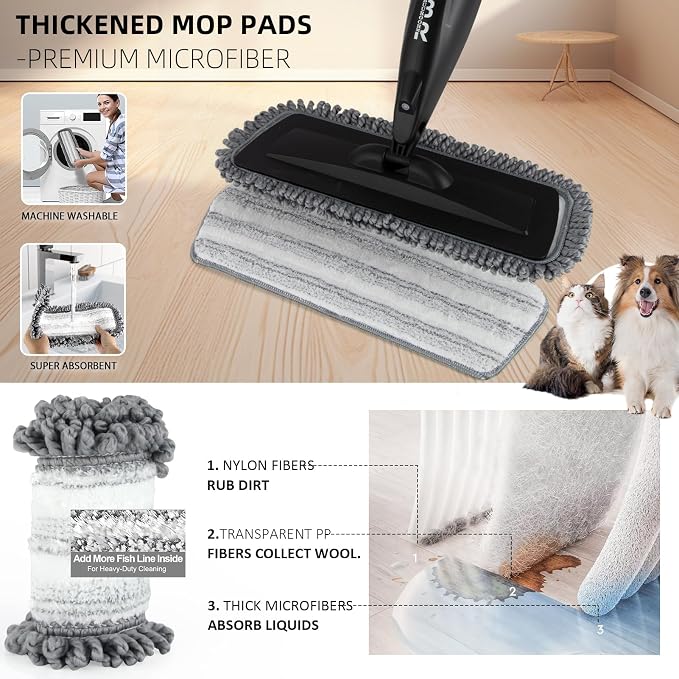 Microfiber Spray Mop for Floors Dry and Wet Mop - Image 4