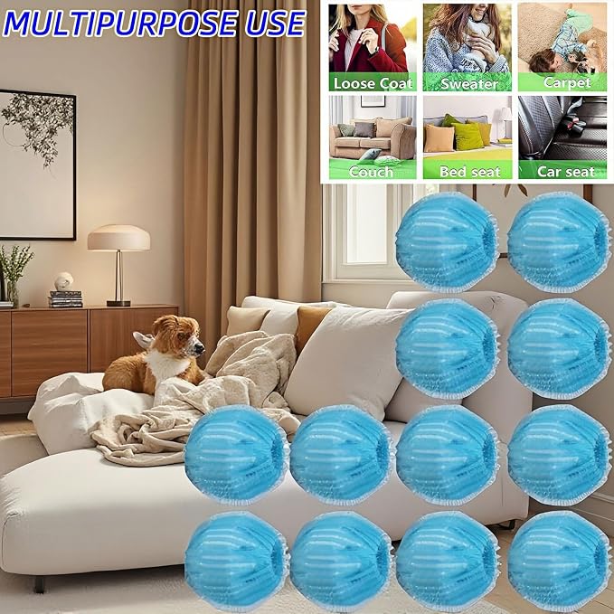12 PCS Pet Hair Remover for Laundry & Dryer, Reusable Laundry Lint Catcher - Image 4