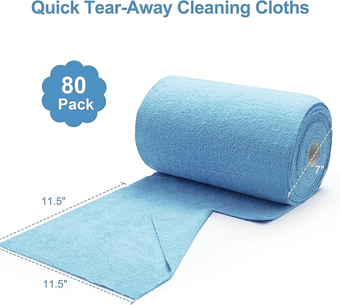 Greenfound Microfiber Cleaning Cloth Roll -80 Pack, Tear Away Towels, Reusable - Image 2