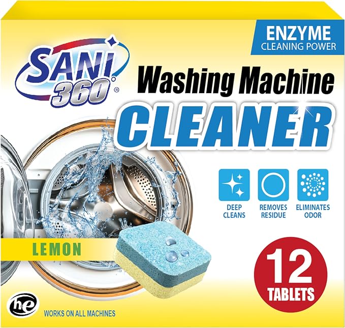 SANI 360° Washing Machine Cleaning tablets, 12 pack is Formulated by SANI360%C2%B0