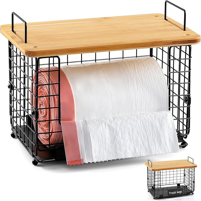 1 Pack Stackable Storage Trash Bag Baskets - Image 9