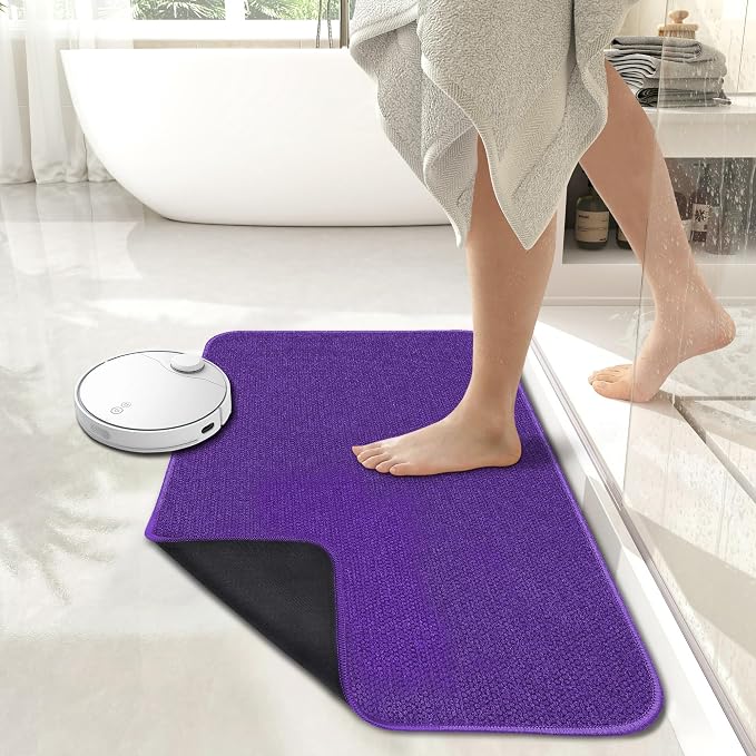 Bath Mat, Ultra Thin Bathroom Rugs, Rubber Bath Mats - Image 6