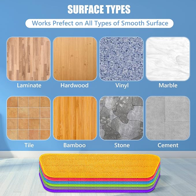 HOMTOYOU Reusable Mop Pads for Swiffer PowerMop: 6 Pack Microfiber Pad Refills - Image 7
