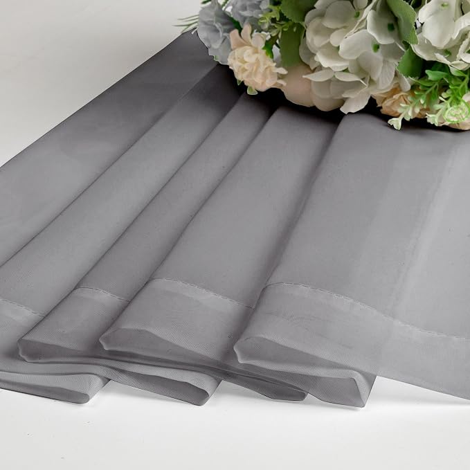 Chyhomenyc Sheer Curtains Tiers 42W x 24L Inches, Light Filtering Small Curtains - Image 9