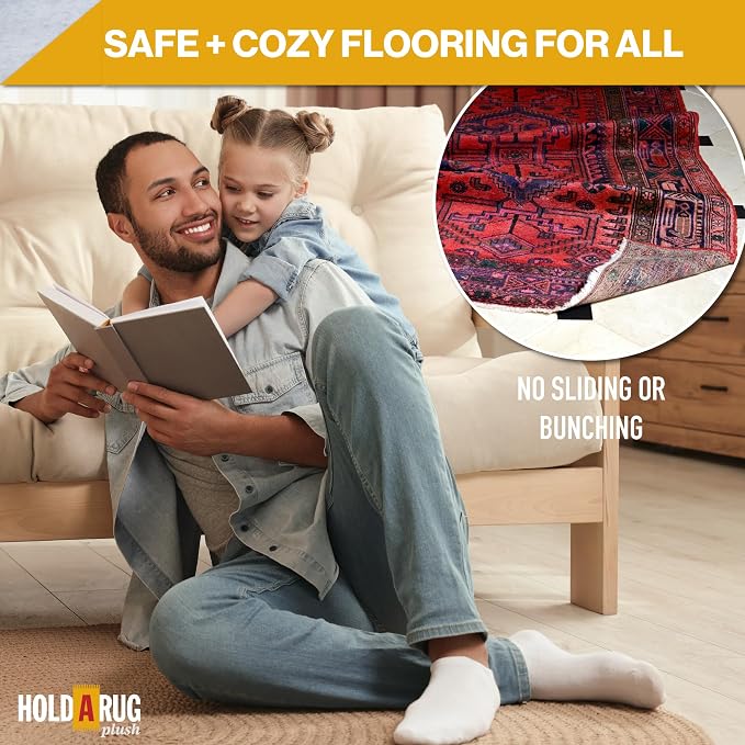 Hold-a-Rug Plush 8'6" Round Nonskid, Nonslip Rug Pad, Reversible Gripper - Image 7