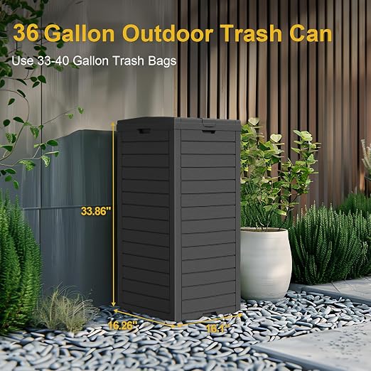 31 Gallon Outdoor Trash Can - Image 3