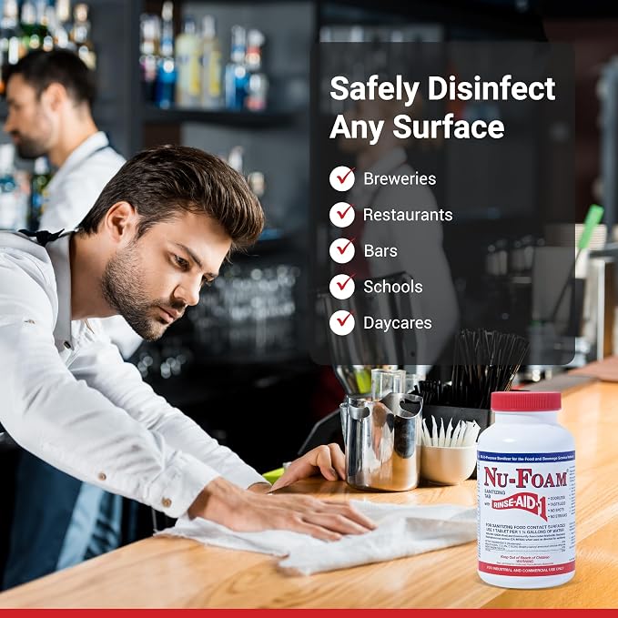 Nu-Foam Sanitizing Tablets for Bar Glassware – Superior Rinse Aid - Image 3
