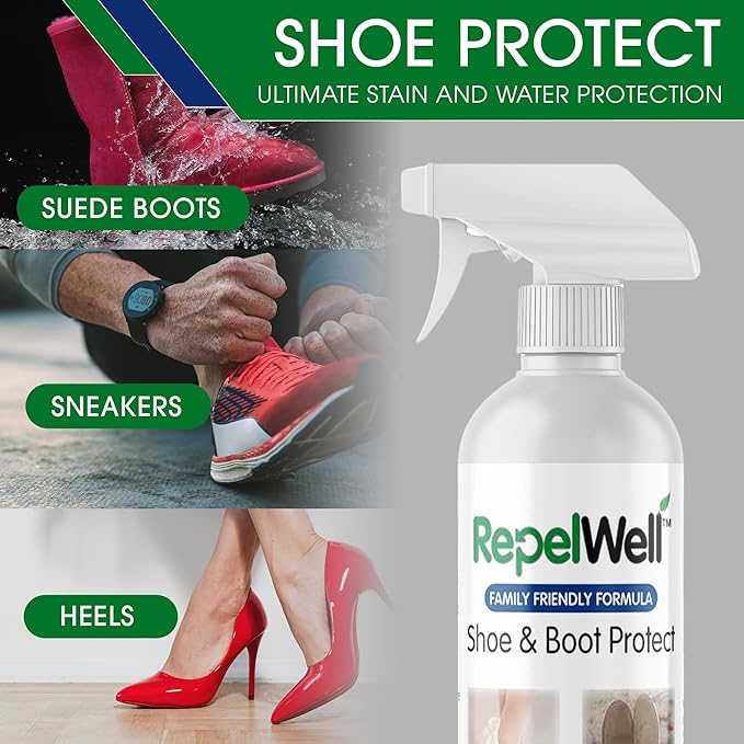 Shoe & Boot Stain & Water Repellent Eco-Friendly, Pet-Safe Spray Keeps Fabric - Image 3
