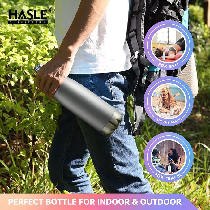 HASLE OUTFITTERS 17oz Stainless Steel Water Bottles, Vacuum Insulated Water - Image 6