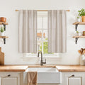 YoungsTex Cafe Linen Curtains 40 Inches Long by YoungsTex