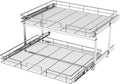 LOVMOR 2 Tier Individual Pull Out Cabinet Organizer 27" W x 21½" D, Slide Out by LOVMOR