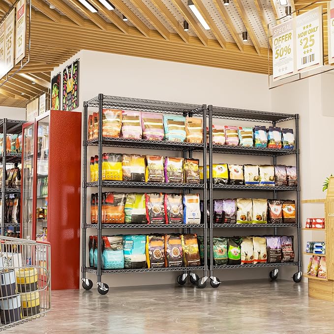 IZEUK Heavy Duty Garage Shelving, 5 Tier Wide Metal Storage Shelf Rack - Image 5