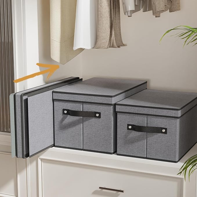 Fabric Storage Boxes, 7.1 x 9.1 x 13 Inch Baskets - Image 6