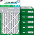 Filterbuy 16x24x4 Air Filter MERV 8 Dust Defense Replacement, Electrostatic by Filterbuy