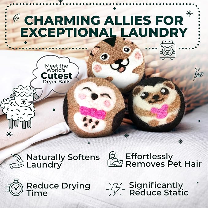 No More Dryer Sheets! Reusable Wool Dryer Balls XL 6-Pack - Image 8