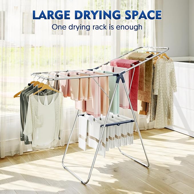 APEXCHASER Clothes Drying Rack, Stainless Steel Drying Rack Clothing - Image 6