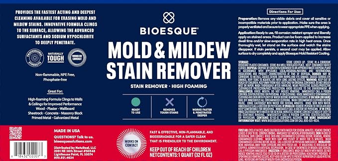 Bioesque Mold & Mildew Stain Remover, 1 Gallon - Image 2