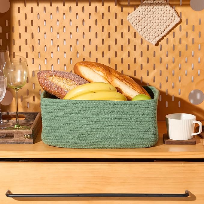 Small Storage Baskets for Organizing | Closet Organizer Bins | Shelf Toy Basket - Image 5