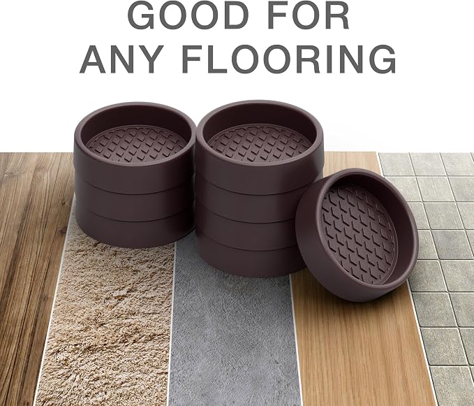 Furniture Cups X-PROTECTOR – 2" Caster Cups 8 PCS – Round Furniture Coasters – - Image 5